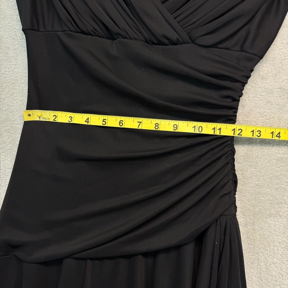 Y2K Vintage Mesh Whimsical Elegant Black Asymmetrical Dress Size S - Picture 5 of 7